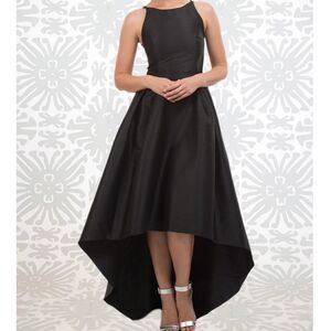 Elegant Black High-Low Wedding Dress